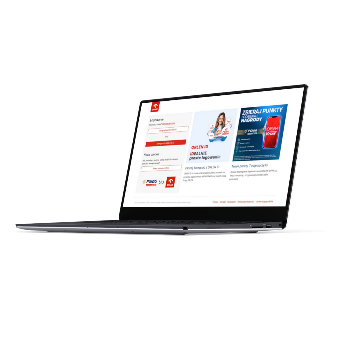 laptop z ekranem głównym zalogowanym do konta eBOK